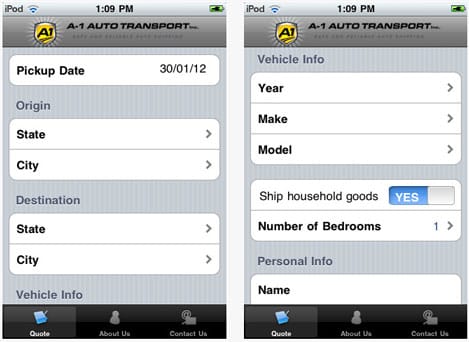 iPhone App Makes It Easy To Book Auto Shipping